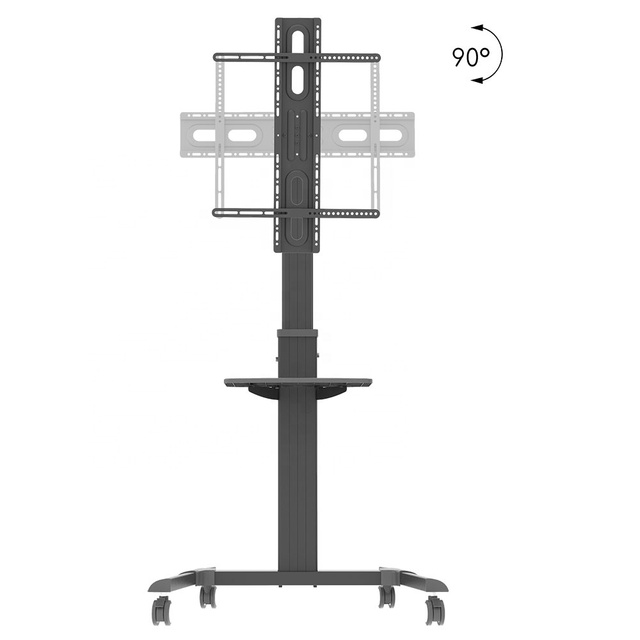 Universal Adjustable Floor Stand for 32-70 Inch TV and Monitor Heavy Duty Mobile Base With Lockable Wheels