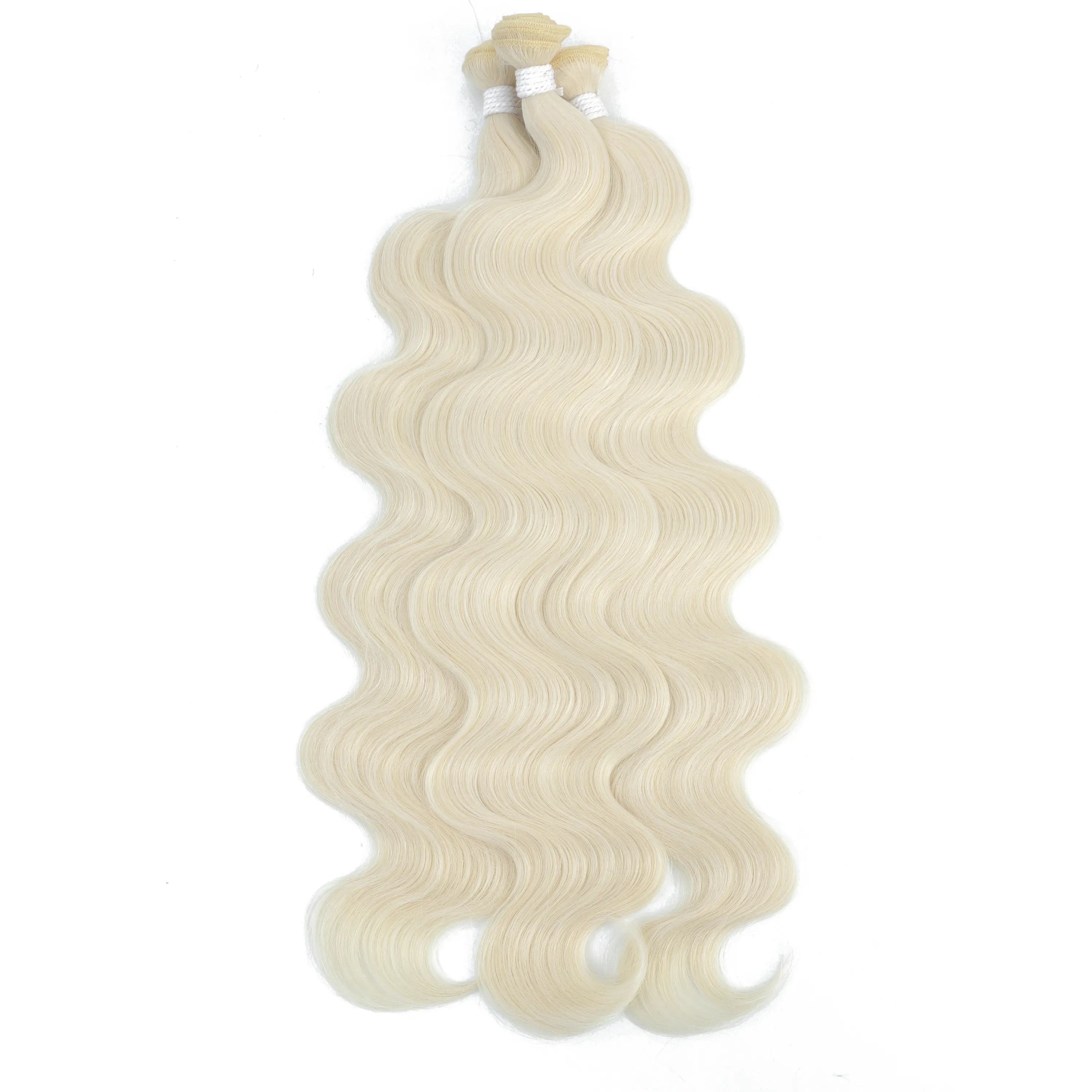 White Body Wave Hair Bundles Synthetic Natural Weave Hair Color #4 Brown Piano Blonde Pink Purple Blue Hair Extensions