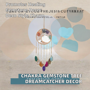 Atrapasueños Decorativo de Metal con Piedras Preciosas de 7 Chakras, Árbol de la Vida, para Colgar en la Ventana - Product Image 2