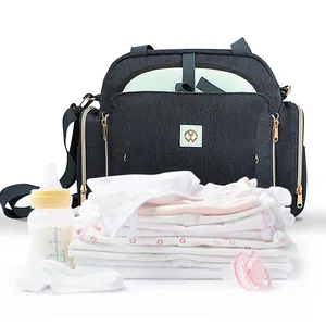 공장 맞춤형 대용량 경량 엄마 가방 컨버터블 디자인 여러 가지 운반 방법 편안한 부드러운 기저귀 가방
