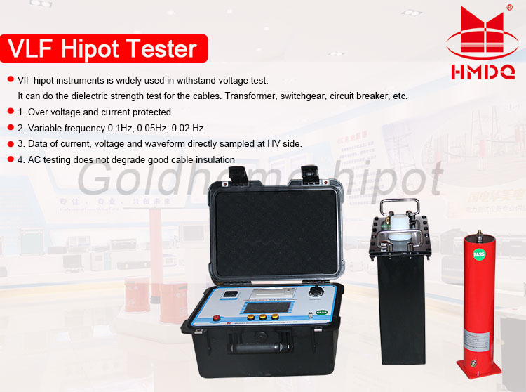HMCOP-80kv Cao Áp Máy Phát Điện Cáp Thiết Bị Kiểm Tra VLF AC Hipot Tester