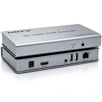 Extenseur KVM IP HDTV 4K 120M sur Ethernet RJ45 avec IR Cat5e/6, émetteur-récepteur USB