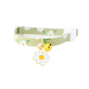 Lindo <span class=keywords><strong>collar</strong></span> de poliéster para mascotas con diseño floral para gatitos y perros inspirado en el <span class=keywords><strong>collar</strong></span> floral con colgantes de moda hebilla de seguridad - Product Image 2