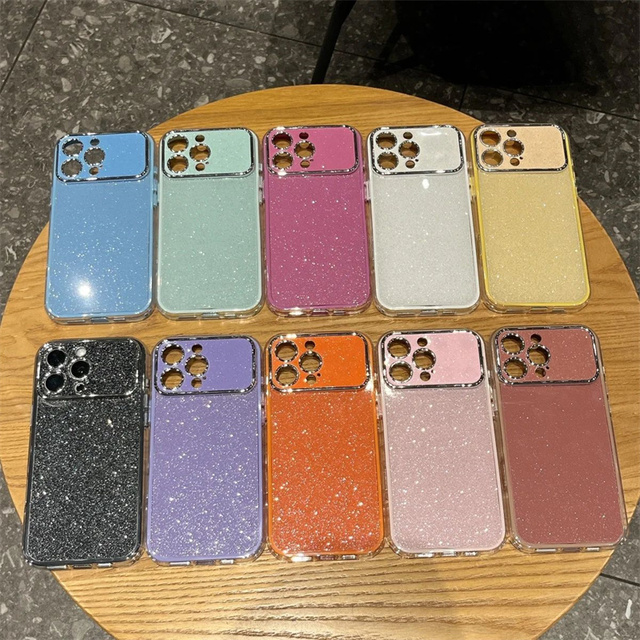 Luxury Shiny Glitter 2 in 1 Case for iPhone 17 Air 16 15 14 13 12 11 Pro Max Plus Shockproof Candy Soft Bright Protective Funda
