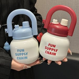 Fun Supply Chain Stainless Steel Water Bottle 500Ml Insulated With Handle For Kids Students Back To School - Product Image 4