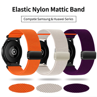 Bracelet de montre élastique magnétique en nylon tressé personnalisé 20 mm 22 mm, ajustement universel confortable, respirant, bracelet de montre élastique sport