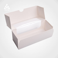 Populaire Mignon Macaron Gâteau Boîte De Qualité Alimentaire Blanc Kraft Boîtes Transparentes Avec Fenêtre Pour Dessert Biscuit Biscuit Emballage