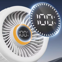 Ventilateur de table intelligent à 6 vitesses réglables, faible bruit, ODM, batterie longue durée 4000 mAh, ventilateur de bureau avec deux vitesses et lumière