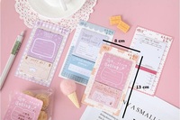 Diario de cocina con dibujos animados, notas adhesivas para hacer lista, papel de notas, cuaderno pequeño portátil, 40 páginas por paquete