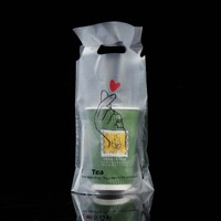 Sacs à emporter jetables transparents en PP double couche de 8 microns d'épaisseur, sur mesure, pour gobelets de thé au lait ; taille gobelet 1000 ml