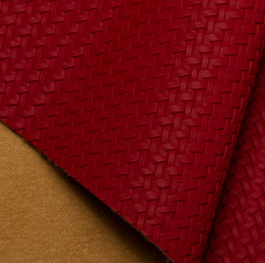 synthetic artificial leather pvc embossed woven pattern