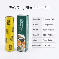 Film plastique transparent extensible ultra-fin de qualité alimentaire en PVC souple de 8 à 15 microns, résistant à l'humidité, pour l'emballage de gelée, de sucre et de collations