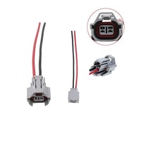 2 Pin Slot Atas Betina Injektor Bahan Bakar Otomotif Konektor Pigtail 6189-0060 untuk Toyota dengan Kawat Pigtail Mobil