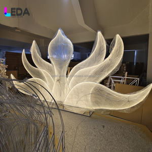 LEDA Glowing Petal Shape <b>Backdrop</b> Wedding Use LED Light Up Panel <b>Stand</b> for Event Decoration - Product Image 1