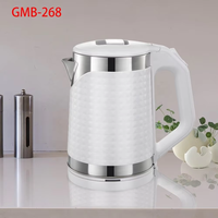 Bouilloire électrique à double paroi Cool Touch 1,7 L, intérieur en acier inoxydable 304, anti-brûlure, arrêt automatique, usage domestique, classe énergétique A+