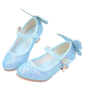 Zapatos Clásicos de Lentejuelas y Cuero Sintético para Niñas, Tacones Altos, Zapatos de Fiesta, Zapatos de Princesa para Niños, Zapatos de Boda para Niños - Product Image 3