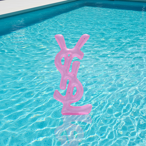 Gonfiabile Trasparente Rosa a Forma di Logo per Piscina e Gonfiabile a Forma di Lettera per Relax in Acqua - Product Image 2
