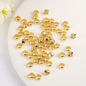Gold Color Plated Copper Spacer Beads 5X3X3.8mm Round Loose Beads For DIY <b>Bracelet</b> Necklace Jewelry Making Findings - Product Image 3