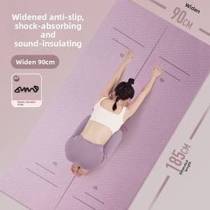 Tapis de <span class=keywords><strong>yoga</strong></span> universel transfrontalier en TPE, 8 mm d'épaisseur, absorbant les chocs, antidérapant, avec sangle de transport, longueur 183 cm, respectueux de l'environnement - Product Image 3