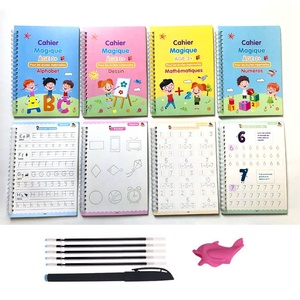 Cuaderno de práctica de caligrafía reutilizable para niños, plantilla de práctica de caligrafía francesa <span class=keywords><strong>Montessori</strong></span> Sank Groove, cuaderno de práctica con bolígrafo mágico - Product Image 2