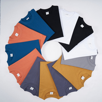 T-shirt à manches longues en coton 100% de qualité supérieure, 240 g/m², streetwear, col rond, poids lourd, impression personnalisée OEM, pour hommes