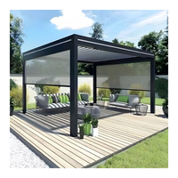 Pergola autoportante en aluminium OEM avec lames réglables manuellement, pour jardin et terrasse extérieure, fabrication sur mesure