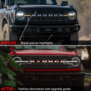 2021 <span class=keywords><strong>2022</strong></span> 2023 accesorios exteriores de luz de coche rejilla de parachoques delantero luces LED blancas para Ford <span class=keywords><strong>Bronco</strong></span> 2 4 accesorios de puerta - Product Image 6