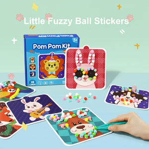 Kit <span class=keywords><strong>de</strong></span> Juguetes <span class=keywords><strong>de</strong></span> Dibujo con Pegatinas <span class=keywords><strong>de</strong></span> Pompones <span class=keywords><strong>de</strong></span> Peluche para Niños, Personalizado por WingArt Factory, Suministros <span class=keywords><strong>de</strong></span> Arte y Manualidades, Juego Educativo - Product Image 3