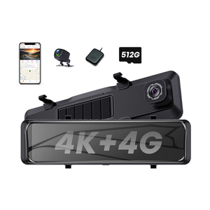 กล้องติดรถยนต์4G ด้านหน้า4K และ Rear1080P กล้องติดรถยนต์พร้อม GPS ADAS BSD dashcam มีกล้องติดรถยนต์4G แบบเรียลไทม์สำหรับรถยนต์อเนกประสงค์ - Product Image 1