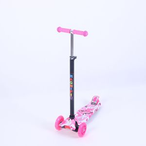 Trottinette magnétique pour enfants 3 roues, hauteur réglable, avec lumières, pour enfants de 3 à 6 ans, frein arrière à pousser - Product Image 2