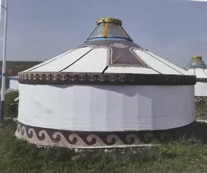 Mongolia Style Nomadic Herdsmen Keep a Yurt Tent for Beekeeping