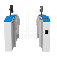 Barrière pivotante piétonne en acier inoxydable IP66, portail AB, reconnaissance faciale, contrôle d'accès, servomoteur, fonctionnement bidirectionnel, portail rapide