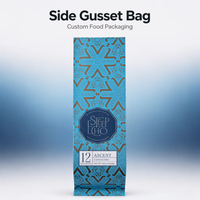 Sachet de café personnalisé à soufflet latéral et valve unidirectionnelle pour l'emballage des grains de café