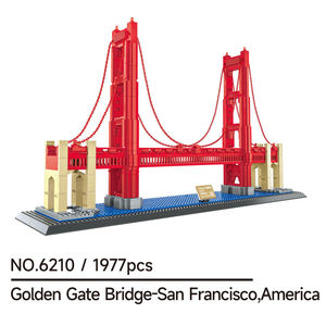 Wange 6210 Puente Golden Gate San Francisco, Modelo de Atracciones Arquitectónicas Mundiales, Juego de Bloques de Construcción de Plástico para Niños - Product Image 6