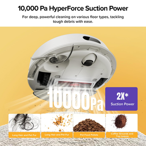 Robot aspirateur intelligent pour nettoyage humide et sec, appareil électroménager connecté à batterie, avec fonction eau - Product Image 4