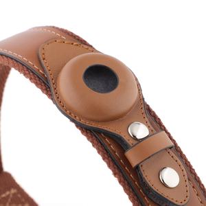 Harga grosir kompetitif kerah anjing kulit PU lembut dengan pegangan Tag udara tekan panas mudah untuk disesuaikan untuk pelatihan anjing - Product Image 2