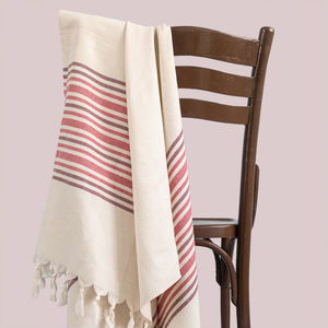 Luxury Striped Turkish Peshtemal Fouta Linen Blend Soft Absorbent Eco-Friendly Sand-Free Quick Dry Spa Pool Beach <b>Towel</b> Custom - Product Image 3