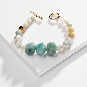 Trendz Bracelets Bracelet en or Avec Naturel Perles de Pierre À Facettes Mot Bracelets Pour Les Femmes Bijoux - Product Image 6