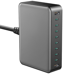 300W Usb C Oplader Blok Gan 10-poort Type C Snellader Desktop Pd Qc Laadstation Met 100W Oplaadkabel Voor Thuiskantoor - Product Image 1