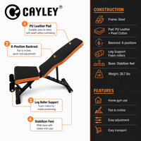 Banc de musculation réglable à 6 positions, pliable, pour haltères, entraînement complet du corps, fitness à domicile
