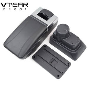 Vtear para Opel <span class=keywords><strong>Corsa</strong></span> Reposabrazos de la tienda central de almacenamiento caja de hilo rojo coche-estilo interior ABS brazo resto accesorios 11-13 - Product Image 6