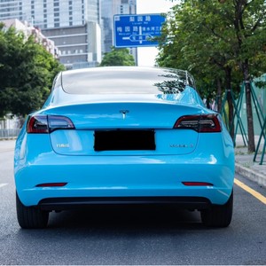 Film de protection pour voiture de couleur bleu ciel cristallin, résistant aux UV, vinyle pour enveloppement de voiture, vinyle changeant de couleur, rouleaux de vinyle pour enveloppement de voiture - Product Image 3