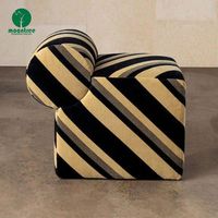 Moontree Furniture Mobilier de salon européen Tissu Tissu Tabouret Ottoman Sofa Side Bakcrest Square Pouf Dressing Chair