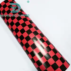 Racing Motorcycle Bike Car Sticker Red Black Checkered Flag Wall Sticker Chequered Flag Camouflage Wrap Vinyl