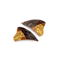 CANYUAN Meilleure Vente Grande Pince à Cheveux Vintage en Acétate Triangulaire, Tons Bois Clair, Accessoire Capillaire Créatif pour Femme