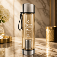 Bouteille d'eau alcaline hydrogénée de 600 ml avec sangle, bouteille d'eau riche en hydrogène portable