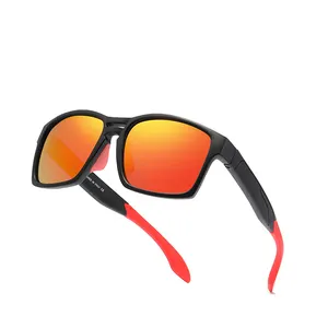 2023 New Fashion Square Frame occhiali da sole da uomo Ultralight TR90 Frame occhiali sportivi pellicola colorata parasole polarizzati UV400