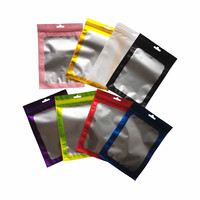 Emballage alimentaire personnalisable noir mat, pour bonbons et noix, 50 unités, sac en plastique Mylar avec fermeture éclair plate