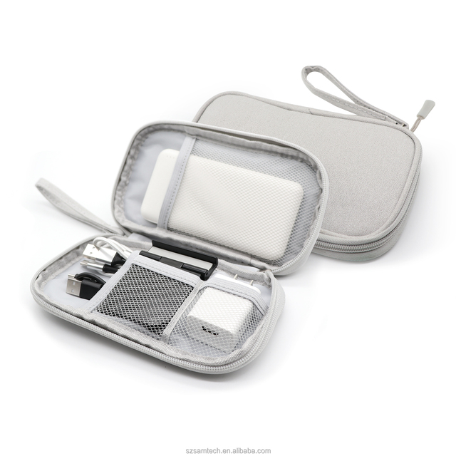 Custom Logo Gift Set 10000mAh Power Bank with 3 in 1 Cable Phone Holder Stand Plug Charger Travel Charging Organizer Storage Bag