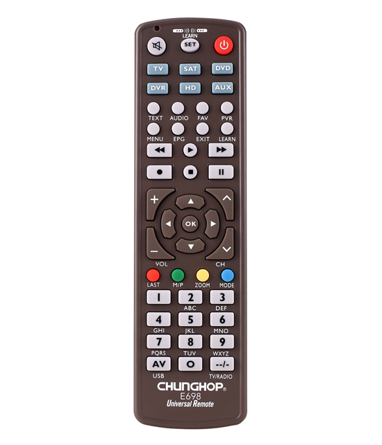 Chunghop E698 Super Version All in One Learning Code Universal TV Remote Control Controller for All IR Devices
